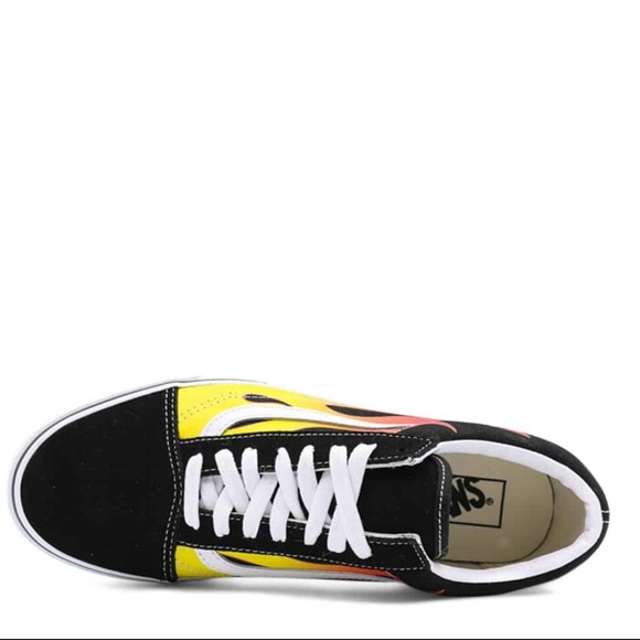 Vans Men’s Old Skool
(Flame) Black/Black/True White 
VN0A38G1PHN Sneakers - Picture 6 of 16